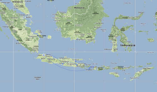 Odyssey Treks Indonesia Itinerary Map